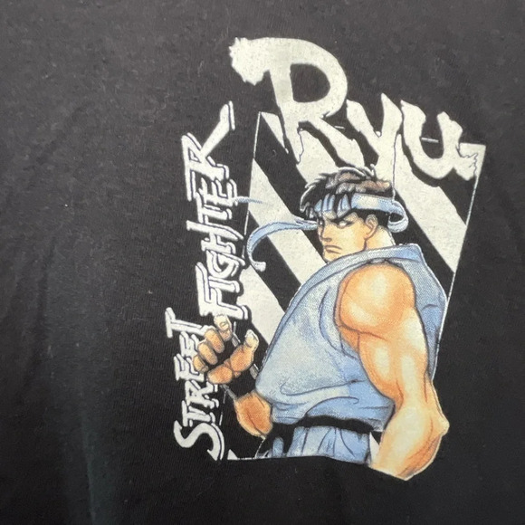 Capcom Street Fighter Ryu T Shirt Mens Size XL Black White Vintage Retro Rare - Picture 4 of 6